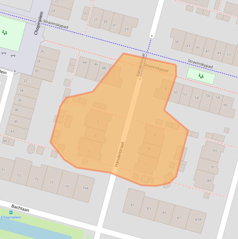 Kaart van postcodegebied 3261WG.