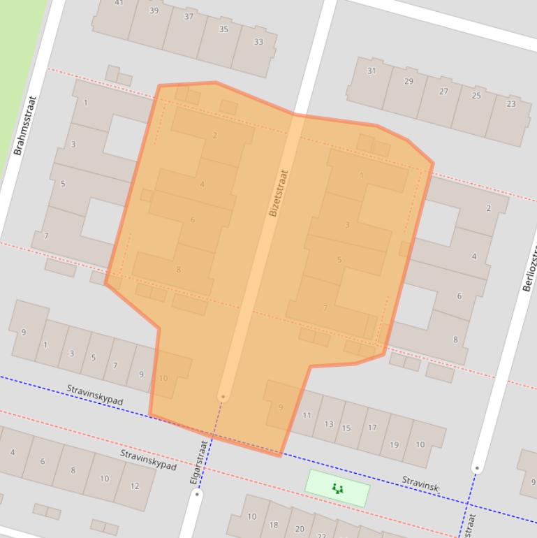 Kaart van postcodegebied 3261WH.