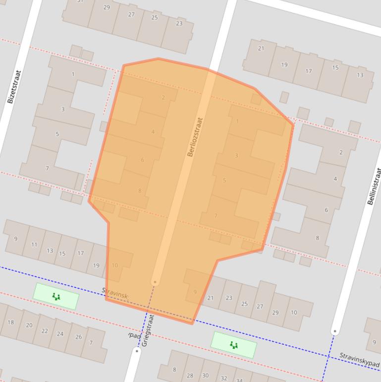 Kaart van postcodegebied 3261WK.