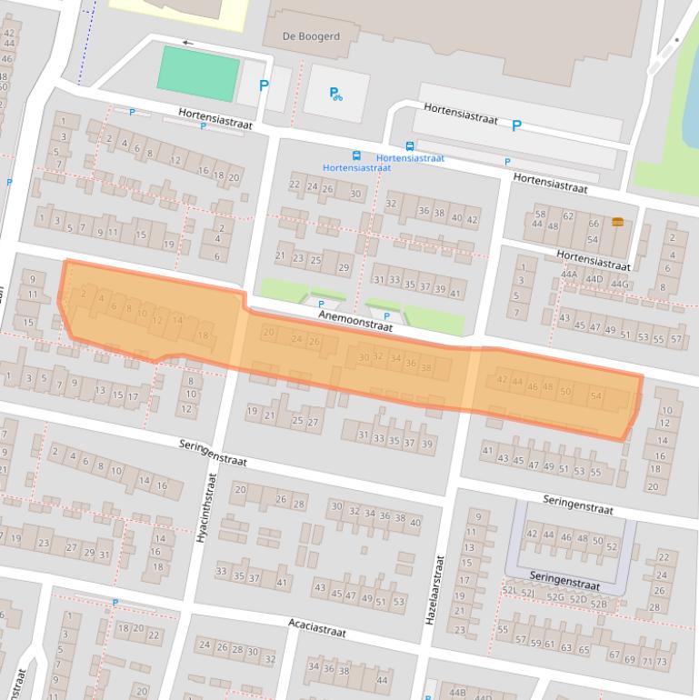 Kaart van postcodegebied 3261XB.