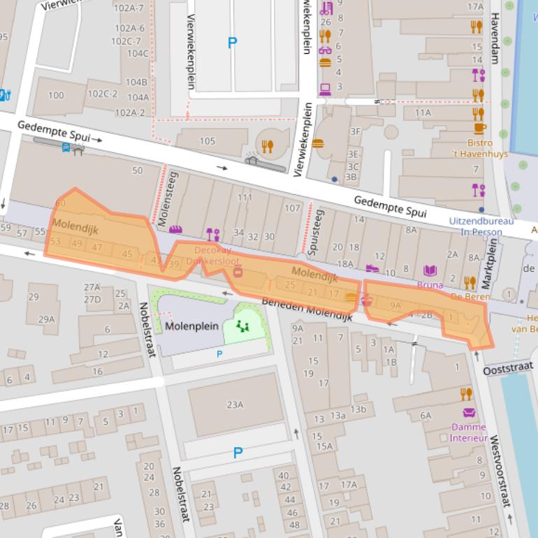 Kaart van postcodegebied 3262AH.