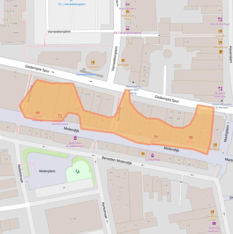 Kaart van postcodegebied 3262AK.