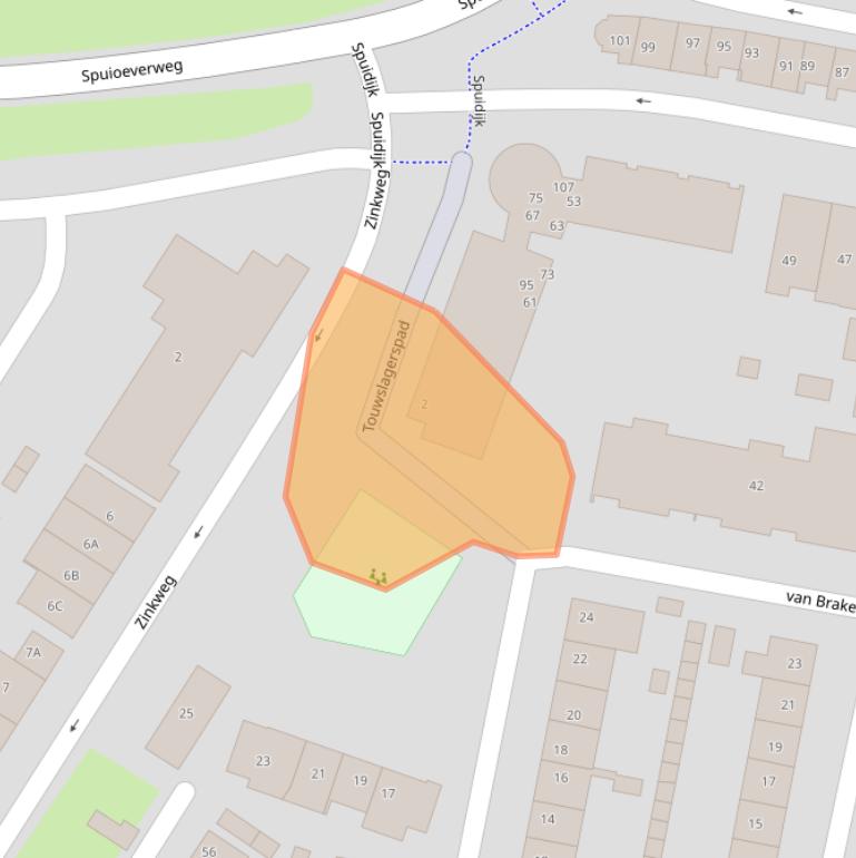 Kaart van postcodegebied 3262AM.