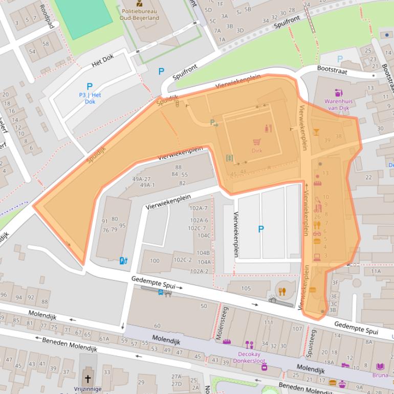 Kaart van postcodegebied 3262AN.