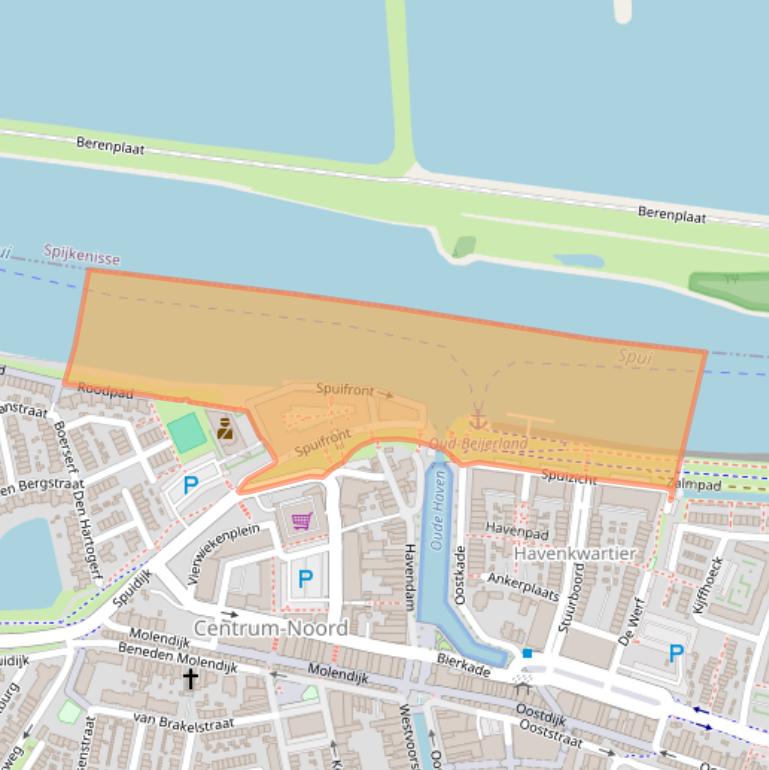 Kaart van postcodegebied 3262AR.