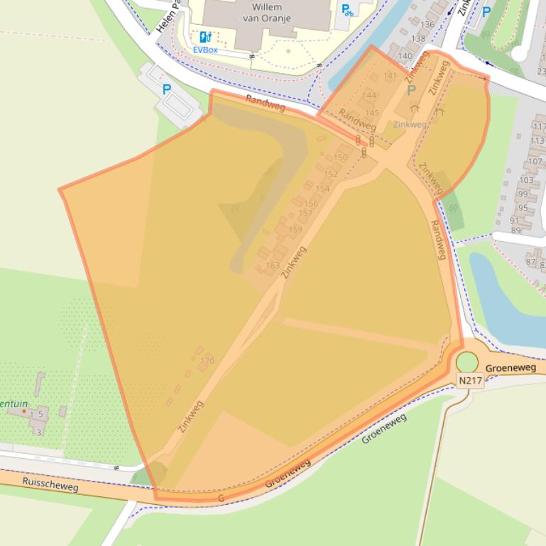 Kaart van postcodegebied 3262BG.