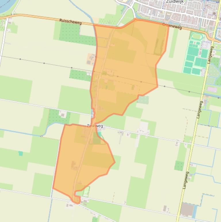 Kaart van postcodegebied 3262BH.