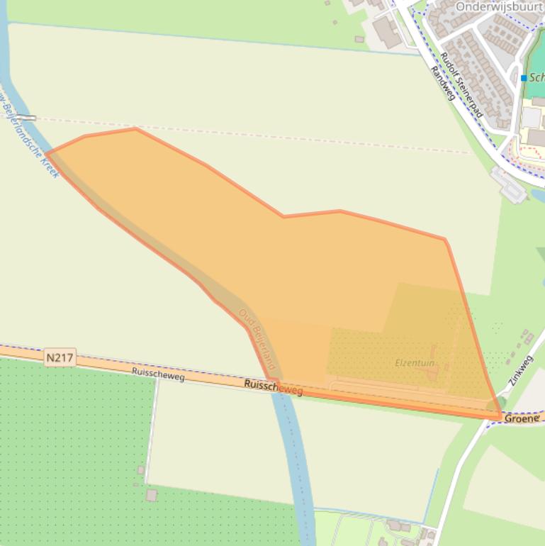 Kaart van postcodegebied 3262BK.