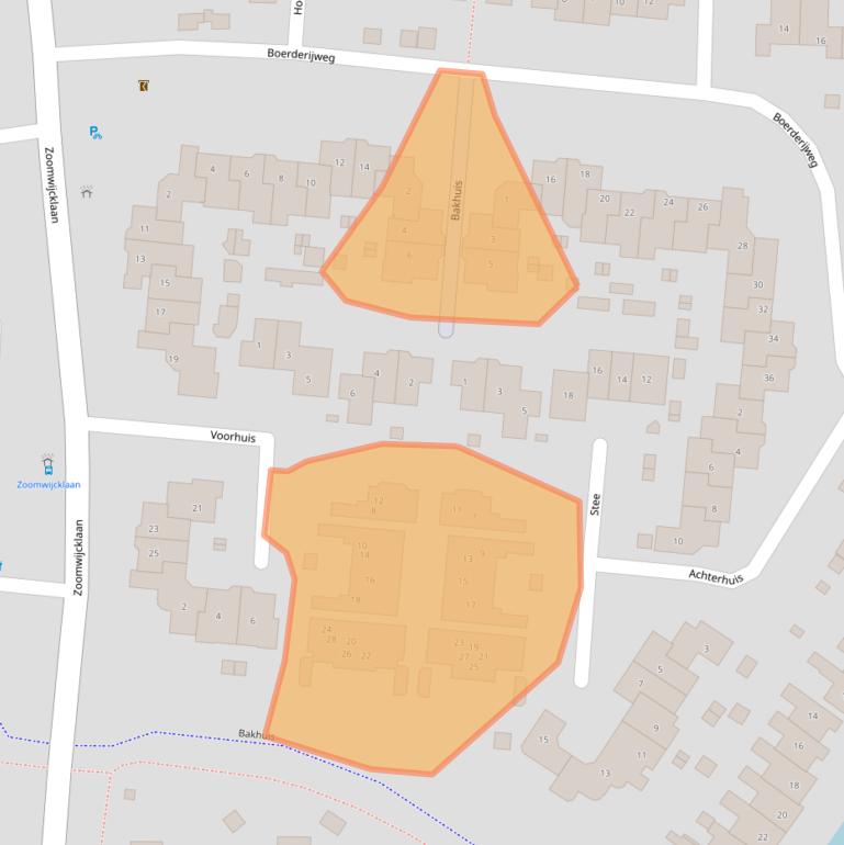Kaart van postcodegebied 3262CB.