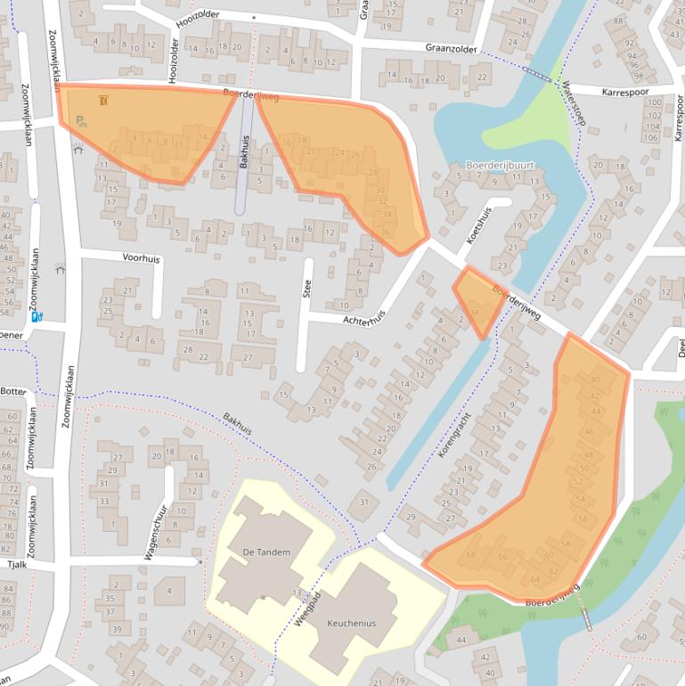 Kaart van postcodegebied 3262CC.