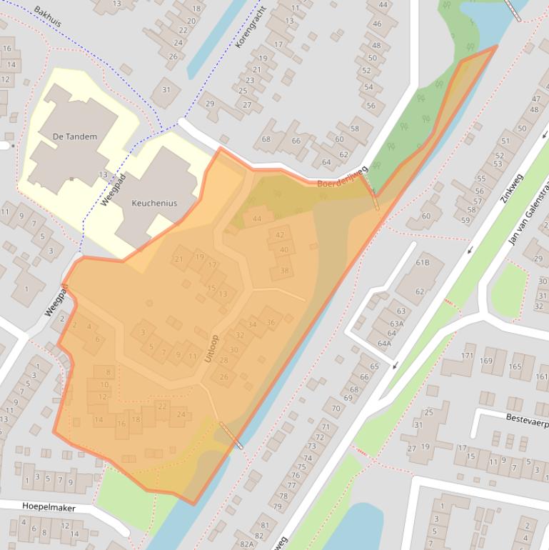 Kaart van postcodegebied 3262CE.