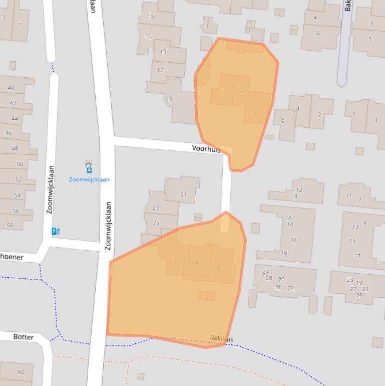 Kaart van postcodegebied 3262CH.