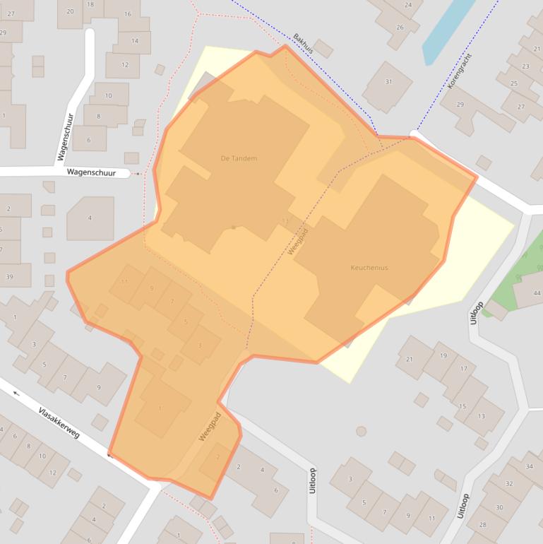 Kaart van postcodegebied 3262CL.