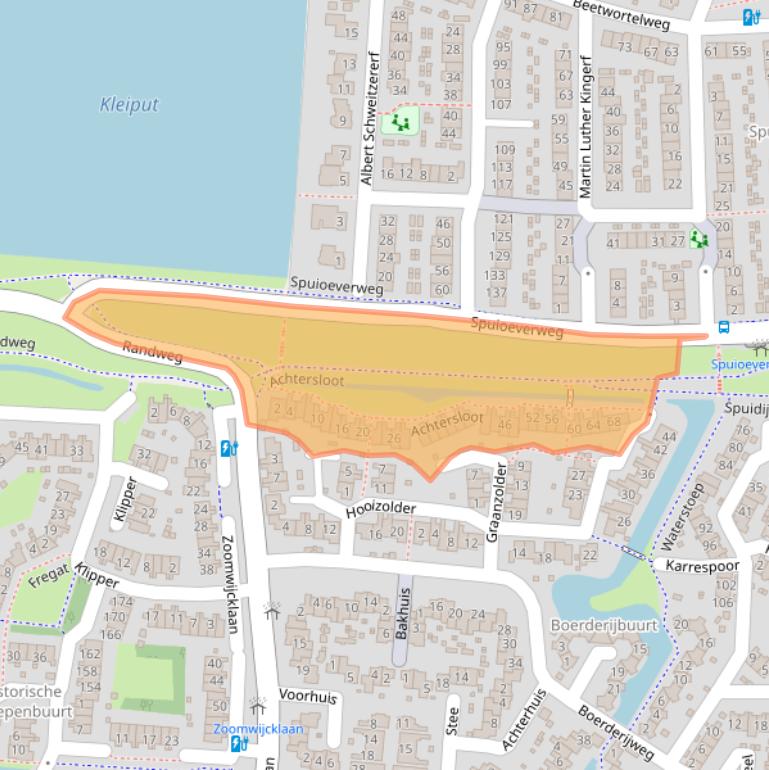 Kaart van postcodegebied 3262CN.