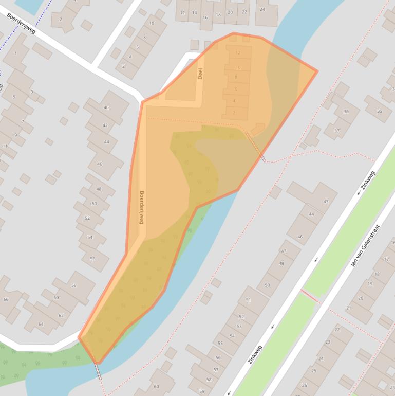 Kaart van postcodegebied 3262CP.