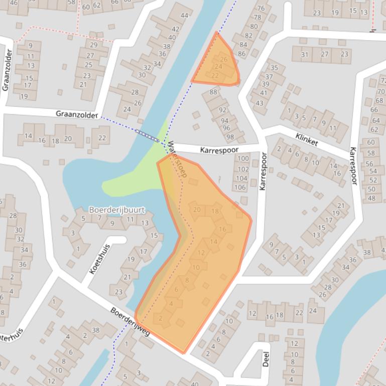 Kaart van postcodegebied 3262CX.