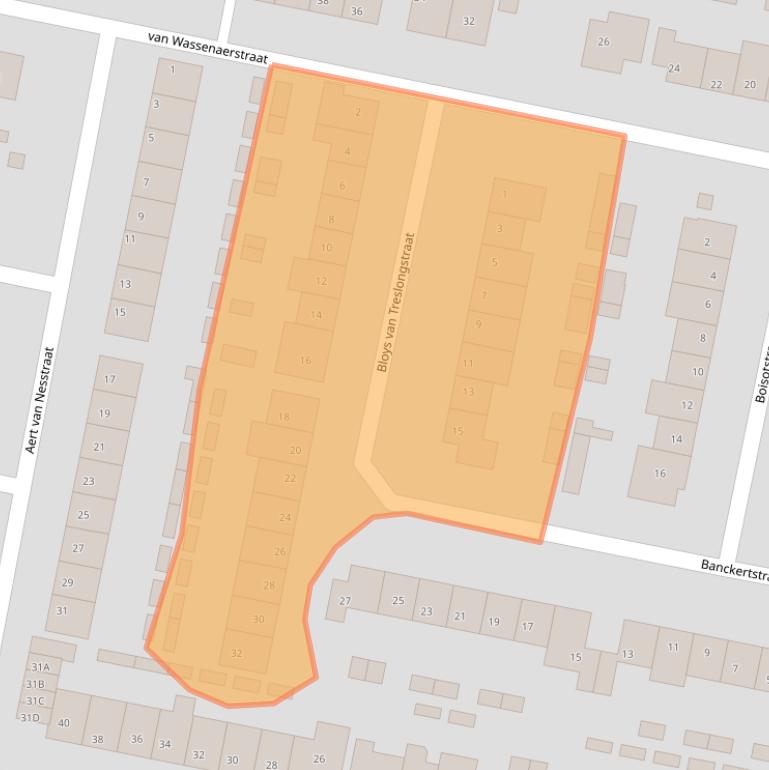 Kaart van postcodegebied 3262EC.