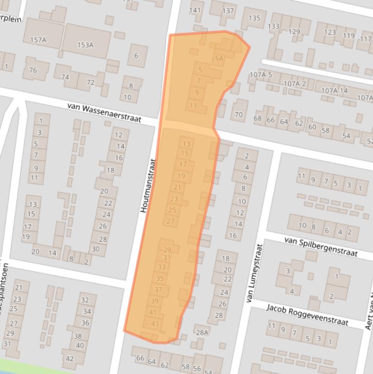 Kaart van postcodegebied 3262EG.