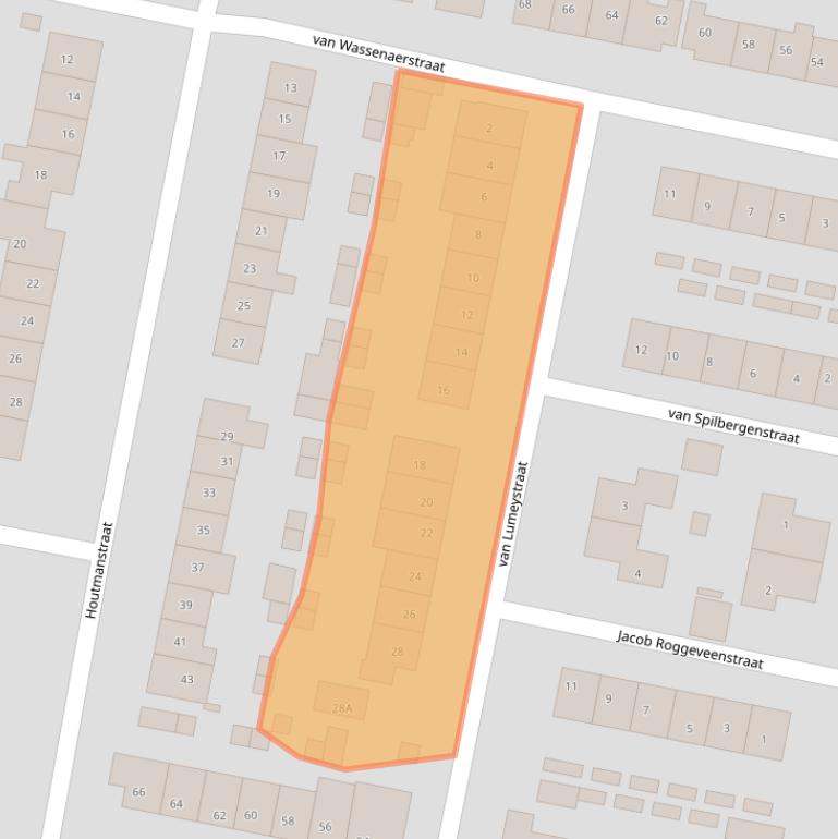 Kaart van postcodegebied 3262EP.