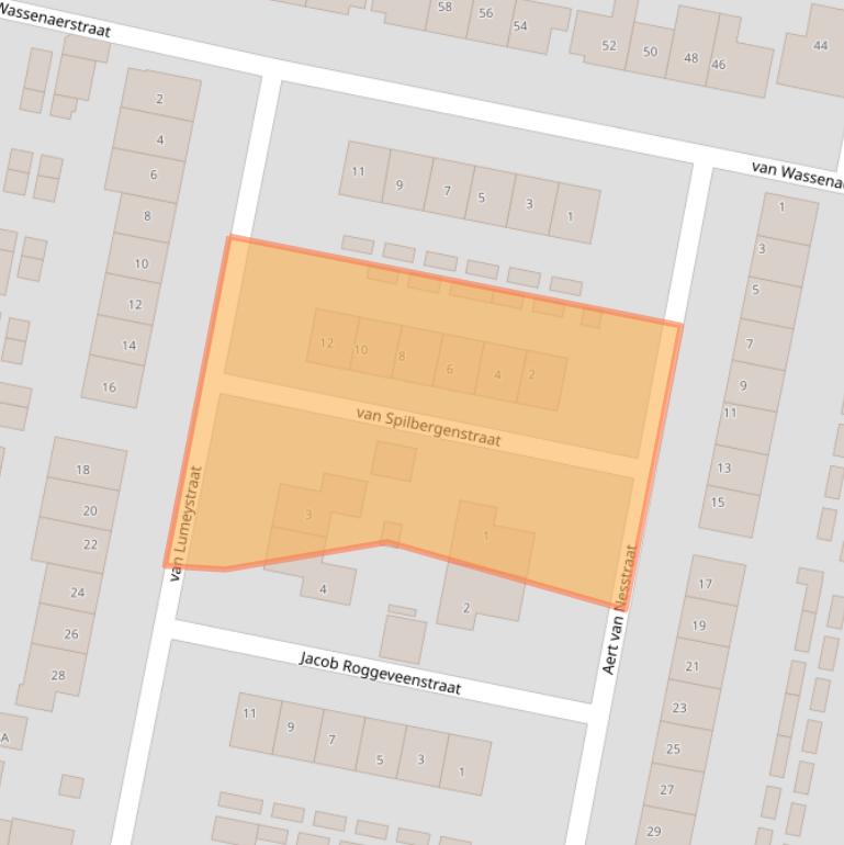Kaart van postcodegebied 3262ER.