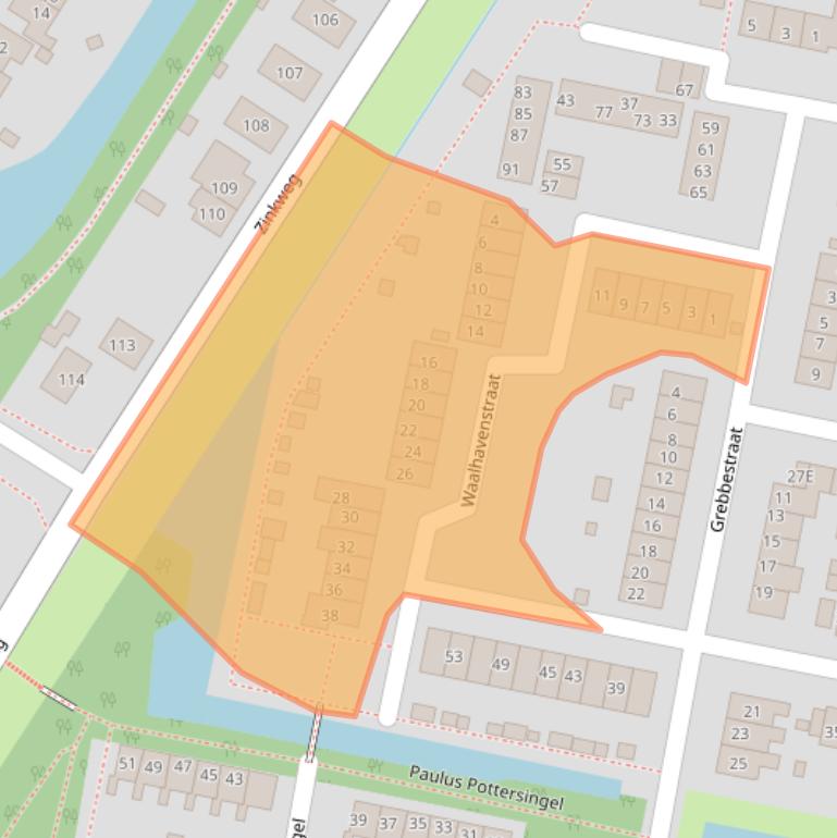 Kaart van postcodegebied 3262GP.