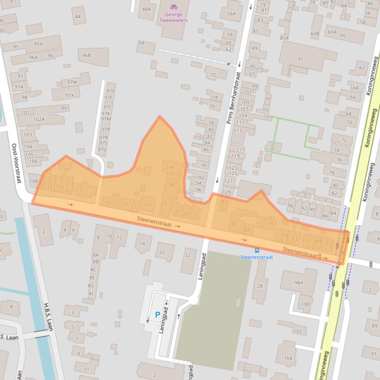 Kaart van postcodegebied 3262JL.