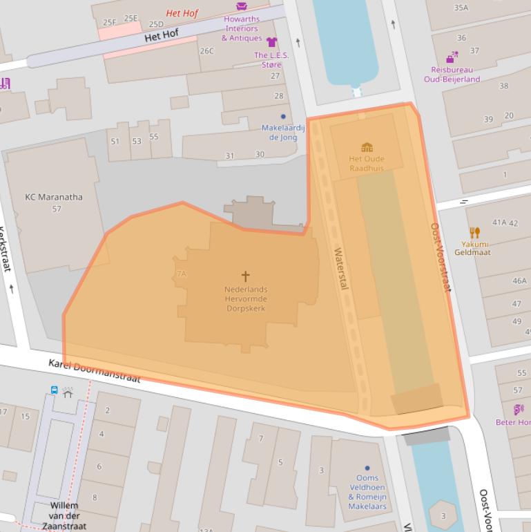 Kaart van postcodegebied 3262JR.