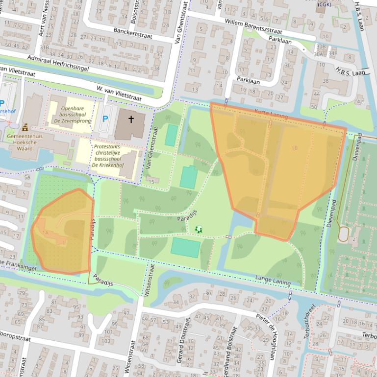 Kaart van postcodegebied 3262LG.