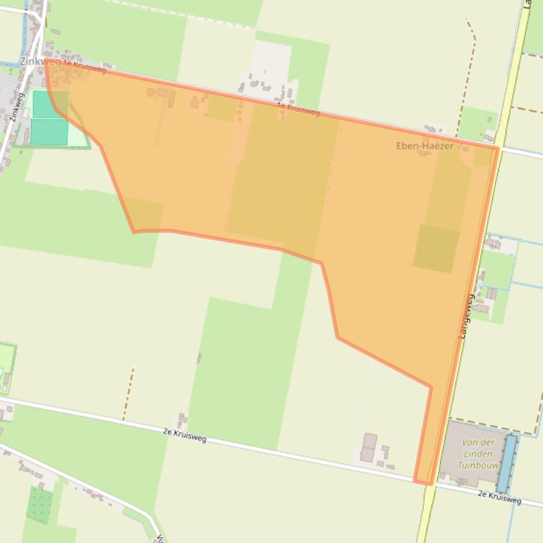 Kaart van postcodegebied 3262LL.