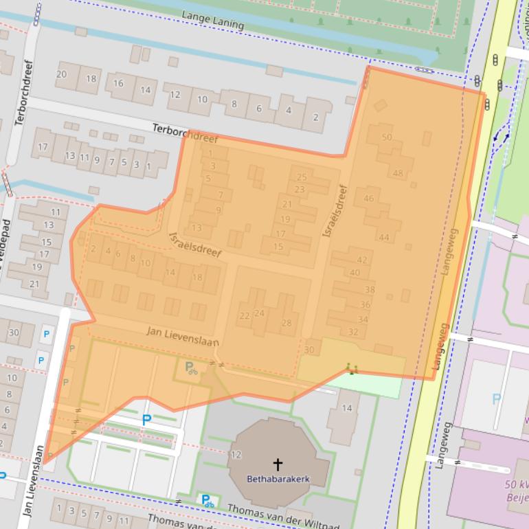 Kaart van postcodegebied 3262NA.
