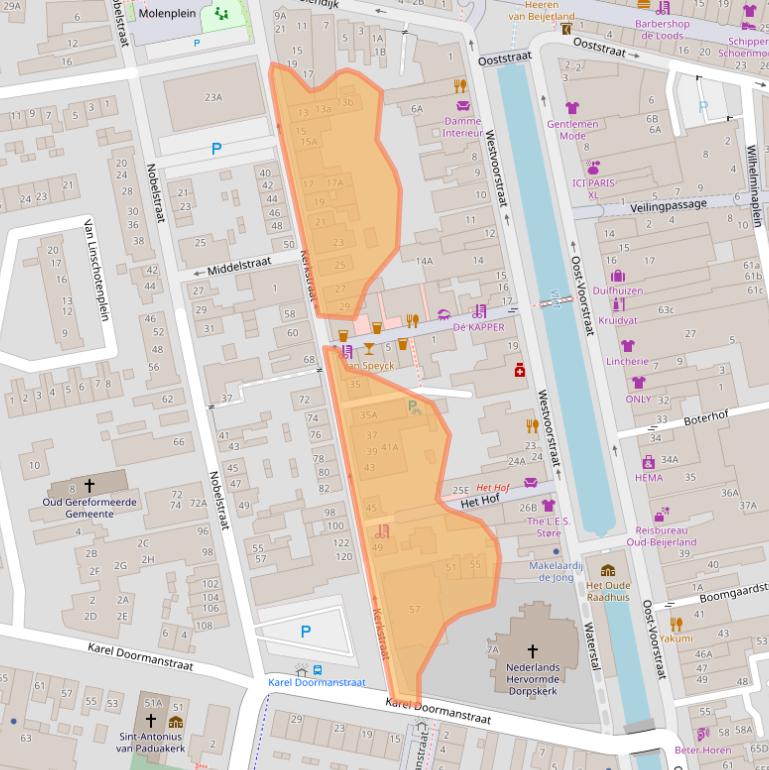 Kaart van postcodegebied 3262PG.