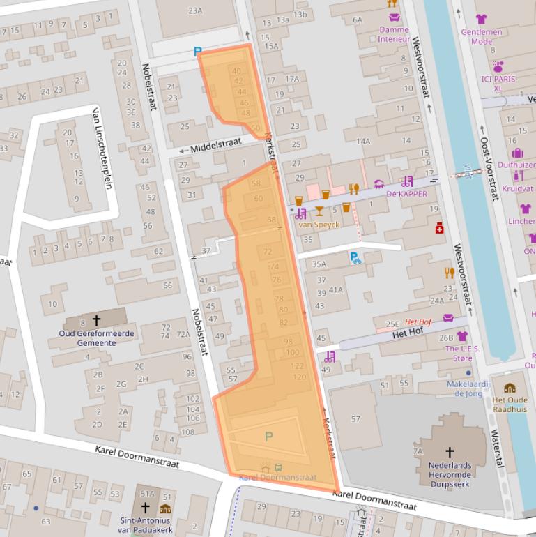 Kaart van postcodegebied 3262PH.