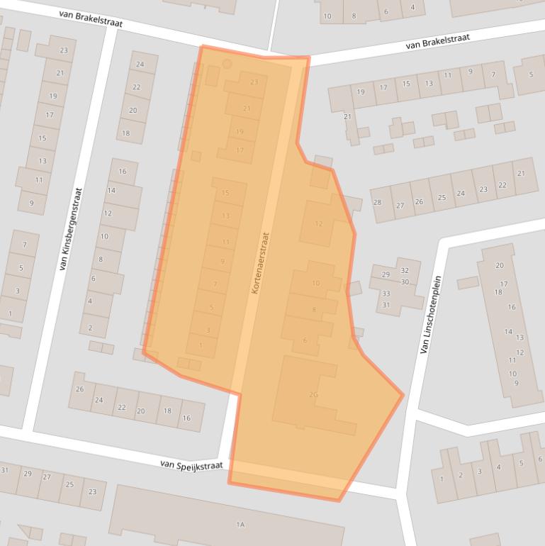 Kaart van postcodegebied 3262PJ.