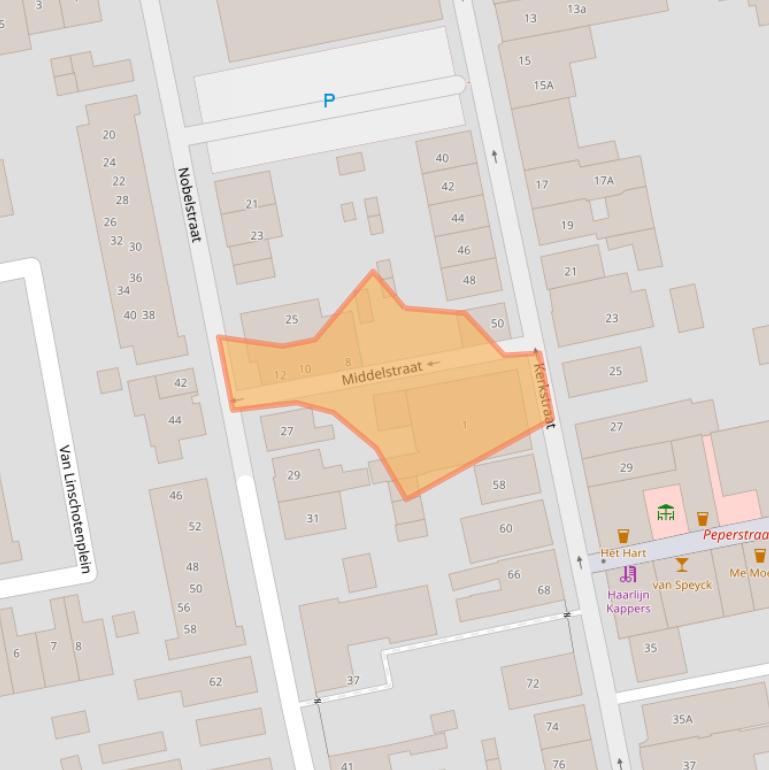 Kaart van postcodegebied 3262PK.