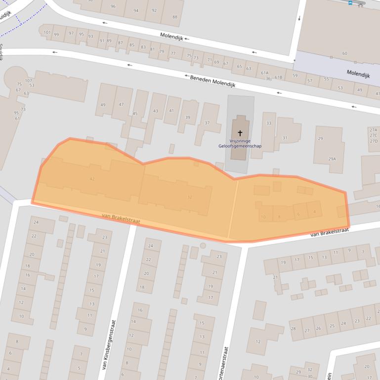 Kaart van postcodegebied 3262PP.