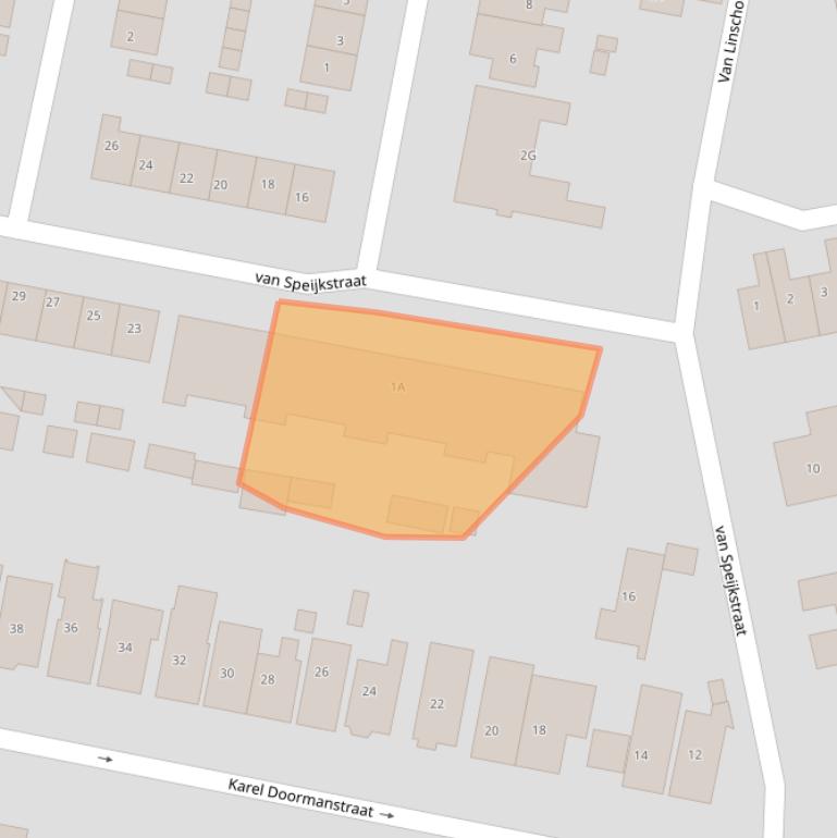 Kaart van postcodegebied 3262PS.