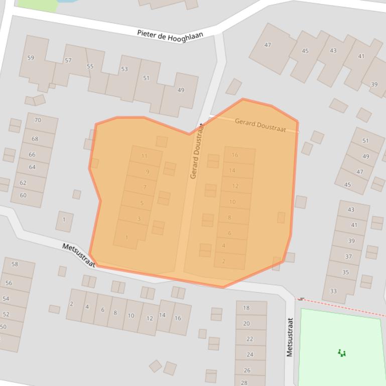 Kaart van postcodegebied 3262RC.