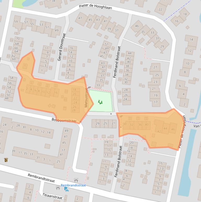 Kaart van postcodegebied 3262RG.