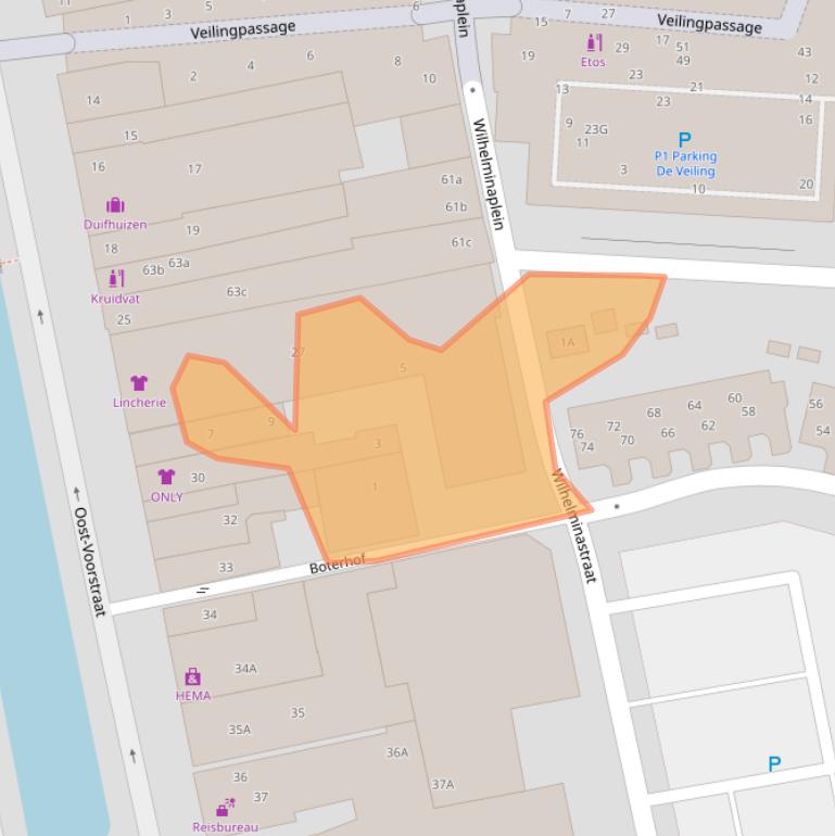 Kaart van postcodegebied 3262SC.