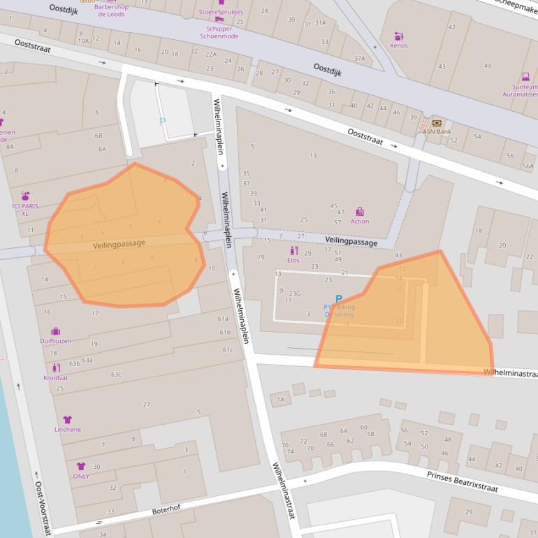 Kaart van postcodegebied 3262SX.