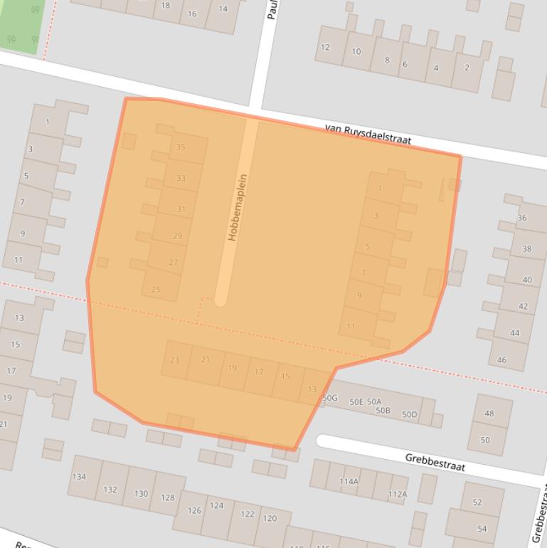 Kaart van postcodegebied 3262VB.