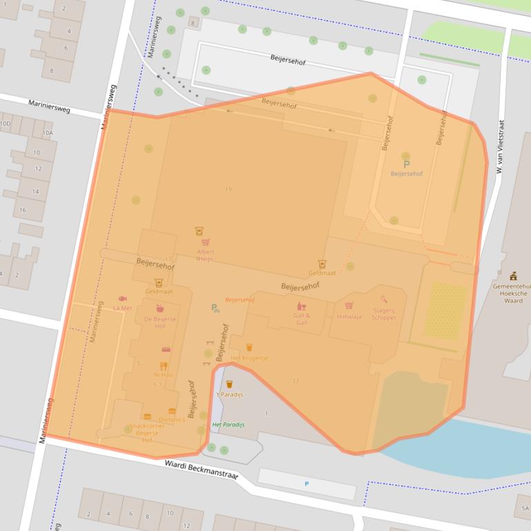 Kaart van postcodegebied 3262VR.
