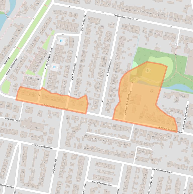 Kaart van postcodegebied 3262XG.