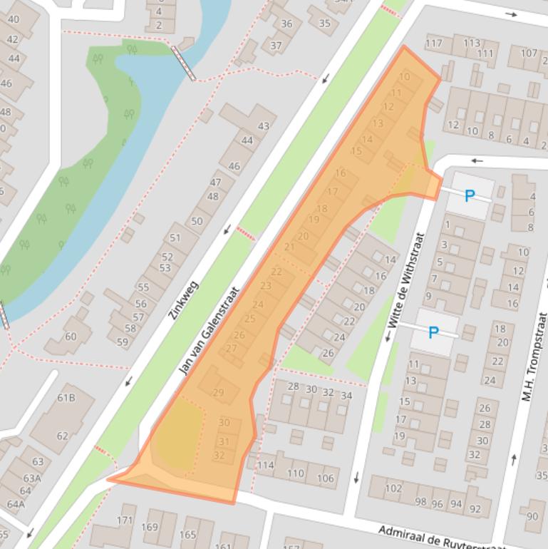 Kaart van postcodegebied 3262XH.
