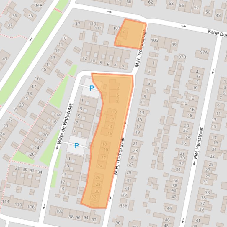 Kaart van postcodegebied 3262XK.