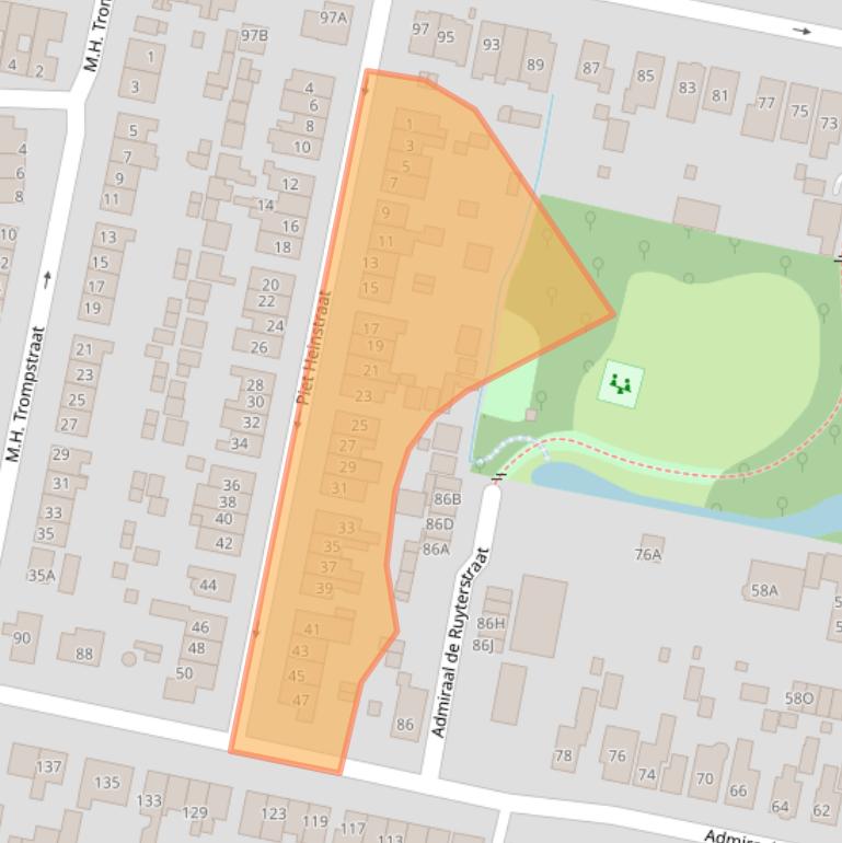 Kaart van postcodegebied 3262XL.
