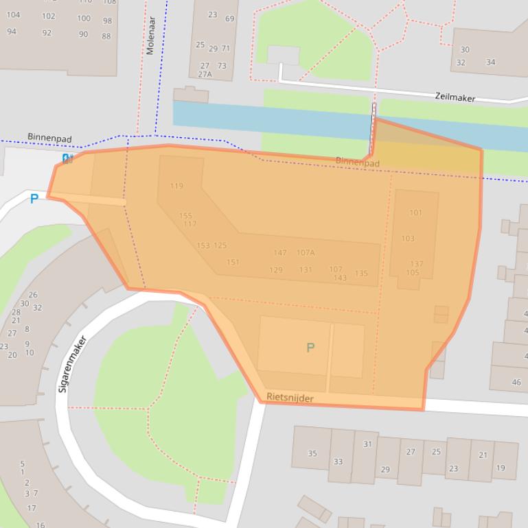 Kaart van postcodegebied 3263AM.
