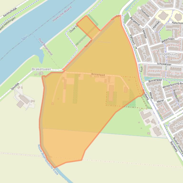 Kaart van postcodegebied 3263AP.