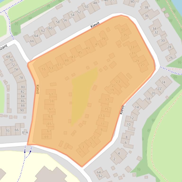 Kaart van postcodegebied 3263BD.