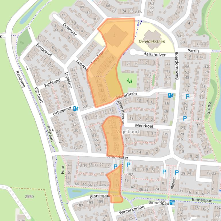 Kaart van postcodegebied 3263BP.